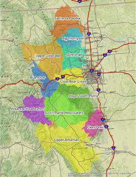 Map displays watersheds that have been through the assessment process.