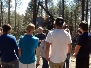 Pagosa Springs High School students in Reservoir Hill forest. Photo: J.D. Kurz