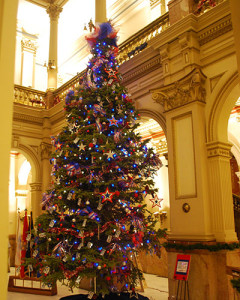 State Capitol Holiday Tree honors Gold Star families.