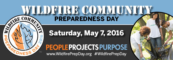Wildfire Community Preparedness Day banner - May 7, 2016
