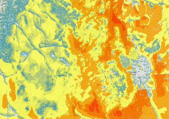 Alamosa-area wildfire risk map