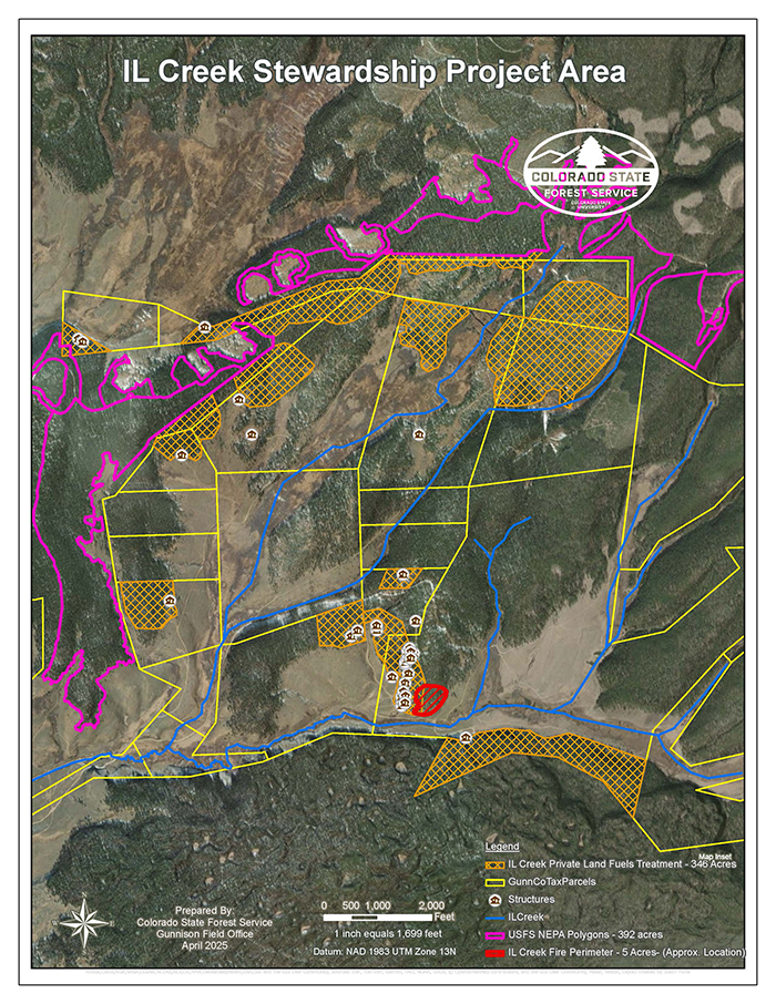 map of Illinois Creek Stewardship Project Area