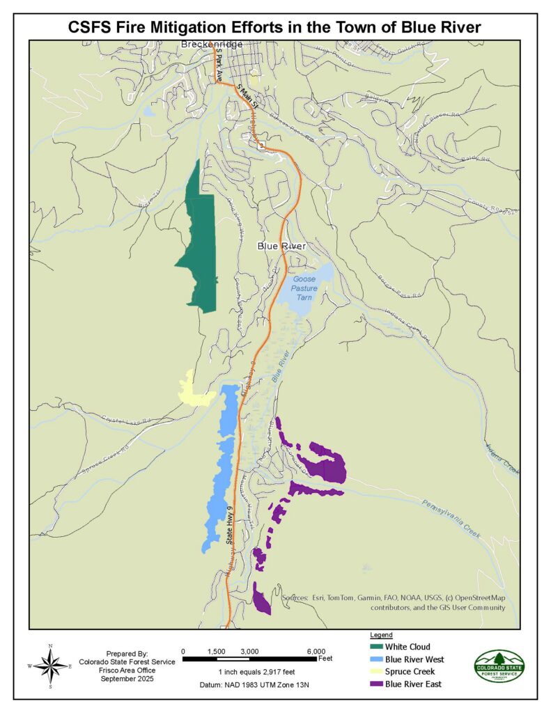 map of Blue River project area