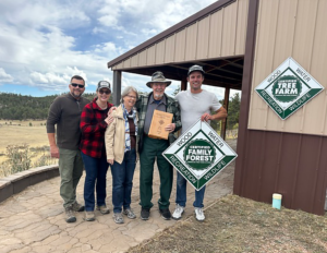 Glenn Snyder, 2026 Colorado Tree Farmer of the Year, with his family.
